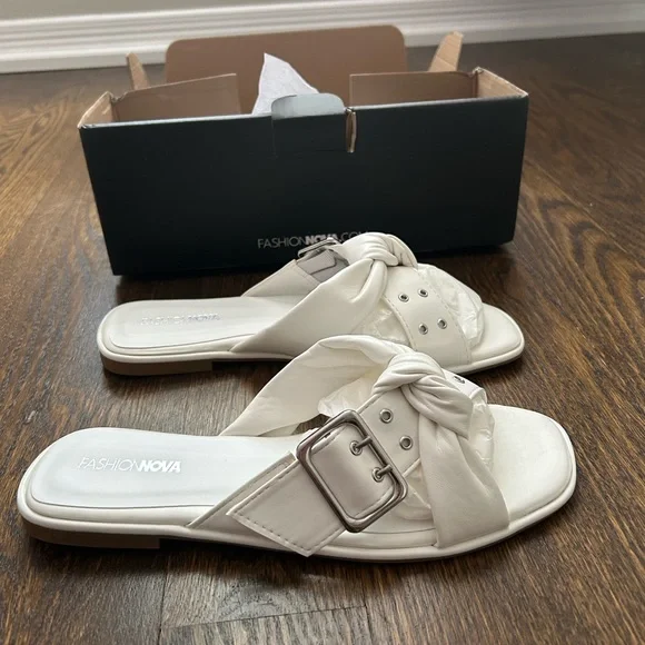 BNWT Knotted Belt Sandals FASHION NOVA - Picture 6 of 8